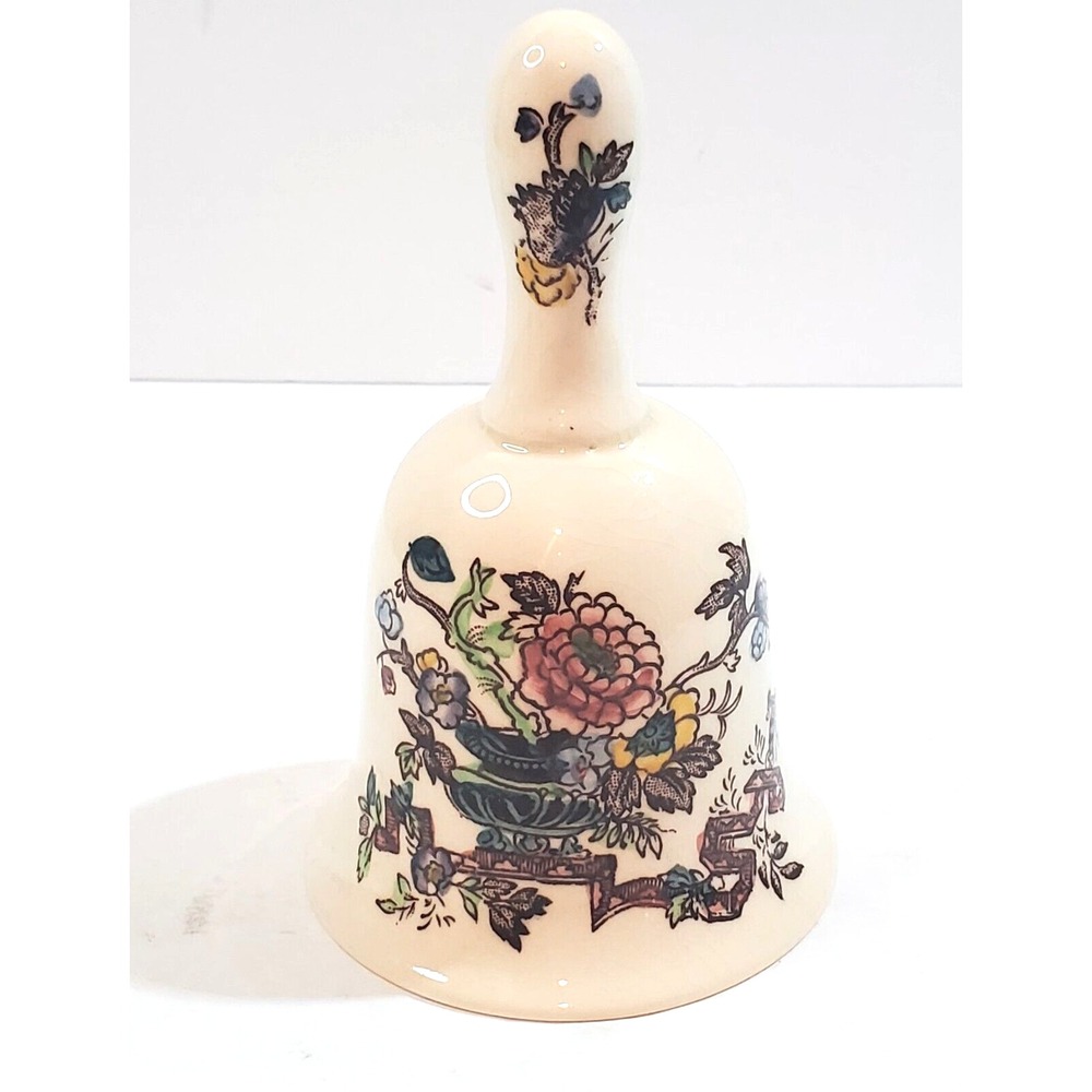 Vintage Mason's Ironstone China Nabob Floral Dinner Bell Made In England